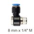 Swivel Elbow Pu 8mm X 1/4' M